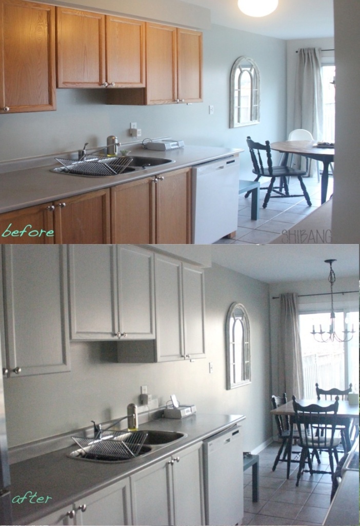Kitchen Cabinets Painted Before & After